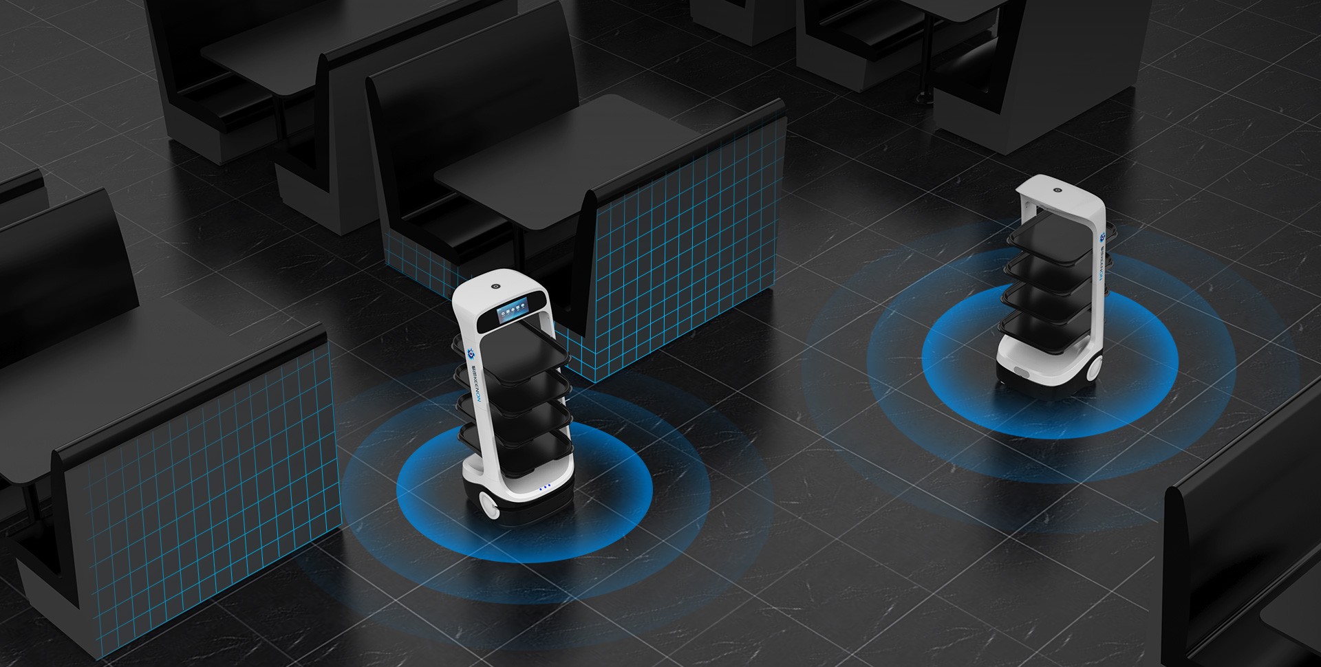 robot phục vụ khách sạn di chuyển thông minh nhờ cảm biến