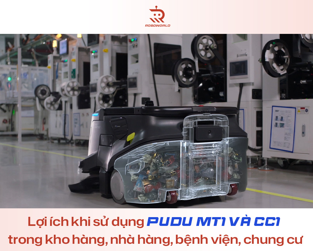 Lợi ích khi sử dụng Pudu MT1 và CC1 trong kho hàng, nhà hàng, bệnh viện, chung cư