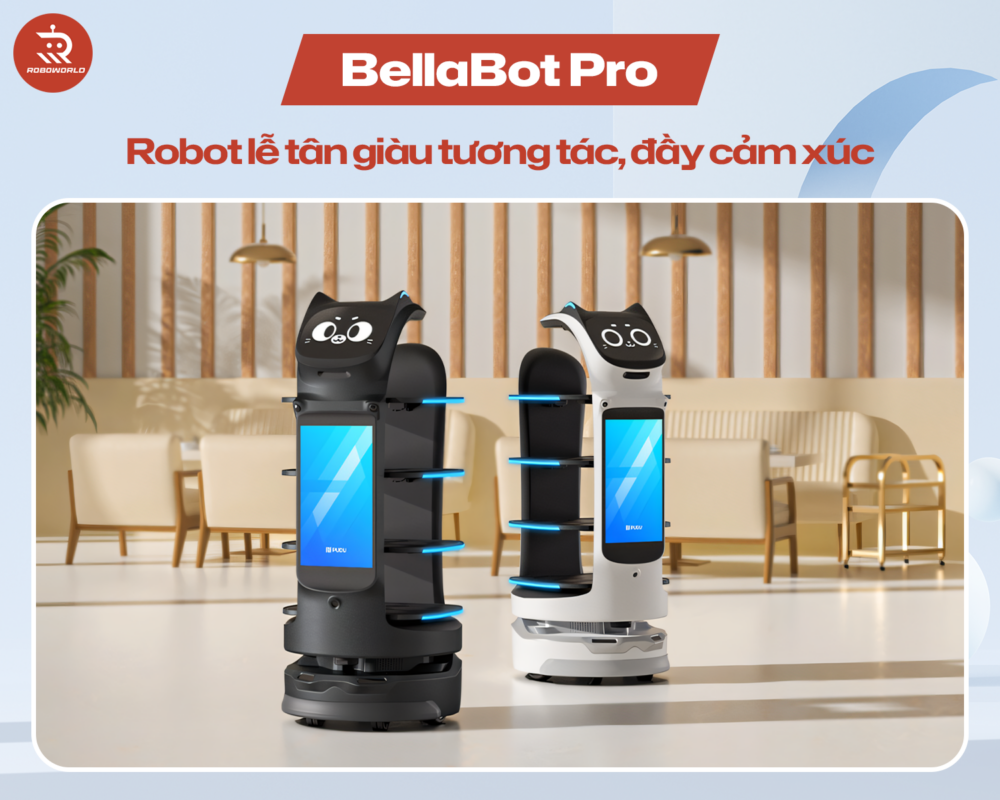 BellaBot Pro – Robot lễ tân giàu tương tác, đầy cảm xúc