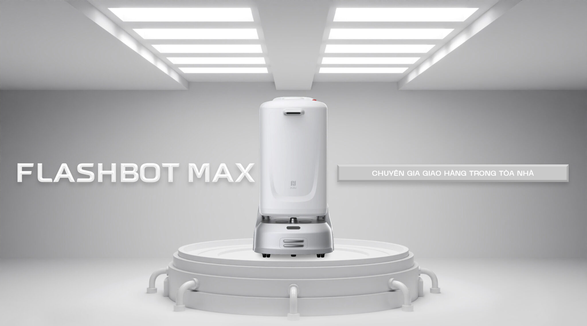 Max Ribot Robot FlashBot Max: Robot Pudu Giao Hàng Tòa Nhà Chính Hãng