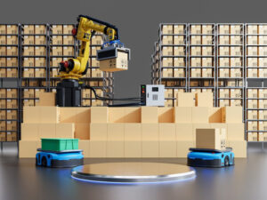 Hệ thống AGV vận hành liên tục giúp tối ưu dòng chảy vật liệu trong kho xưởng