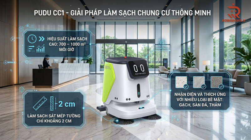 Khả năng làm sạch sát mép và vận hành đa bề mặt