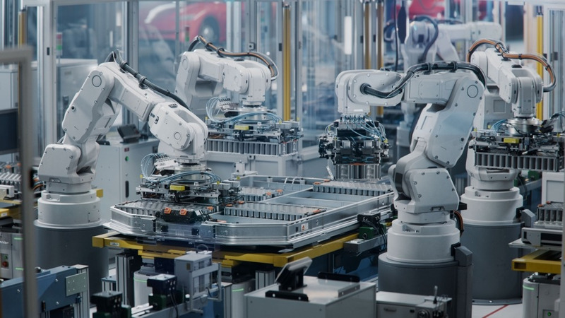 Robot gắp - đặt linh kiện tốc độ cao trên dây chuyền