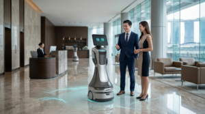 Robot lễ tân Greeting Nova giao tiếp tự nhiên, dẫn đường chính xác và nâng tầm hình ảnh thương hiệu