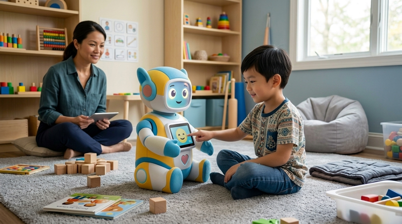Robot giáo dục hỗ trợ trẻ tự kỷ và trẻ có khó khăn giao tiếp phát triển kỹ năng xã hội trong môi trường an toàn và thân thiện