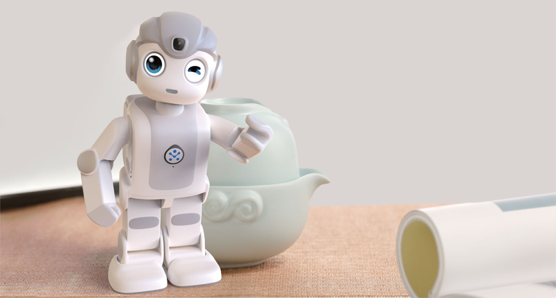 Alpha Mini là robot hình nhân giúp học sinh học lập trình và tương tác thông minh thông qua AI và chuyển động linh hoạt