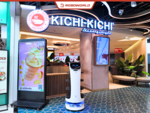 BellaBot phục vụ tại Kichi-Kichi lẩu băng chuyền – chuỗi F&B Golden Gate