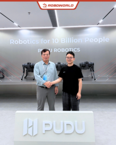T.GĐ Roboworld Lê Hoàng Hoán gặp mặt với CEO Pudu Robotics Fliz Zhang
