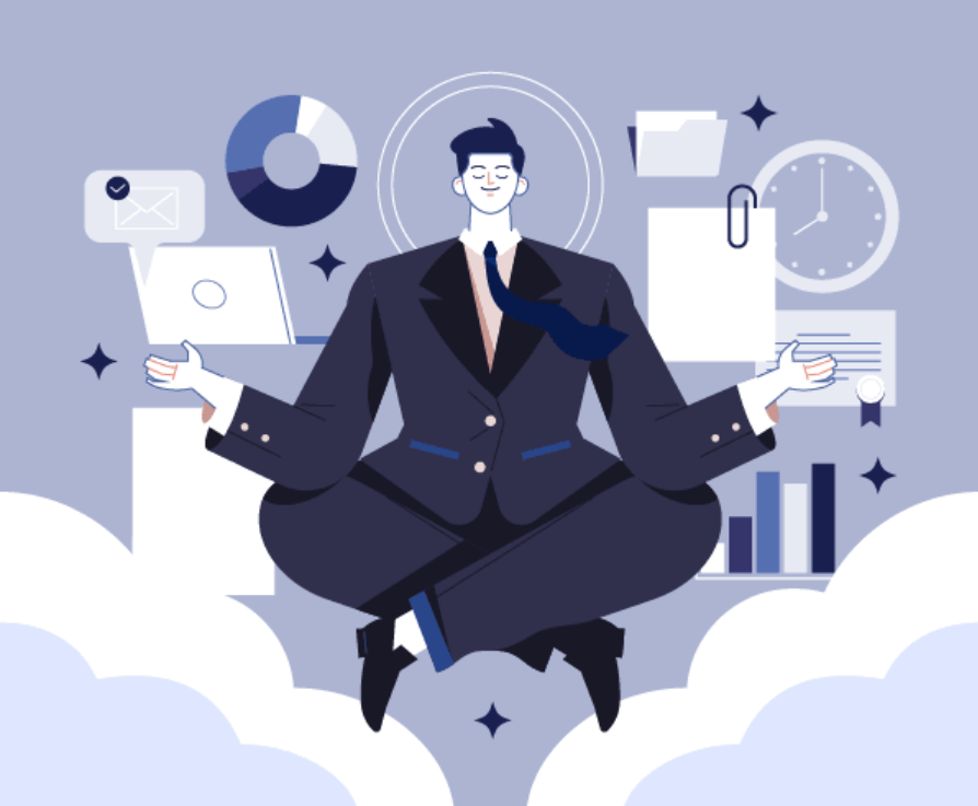 Minh họa startup một người tự xử lý nhiều đầu việc với sự hỗ trợ của AI