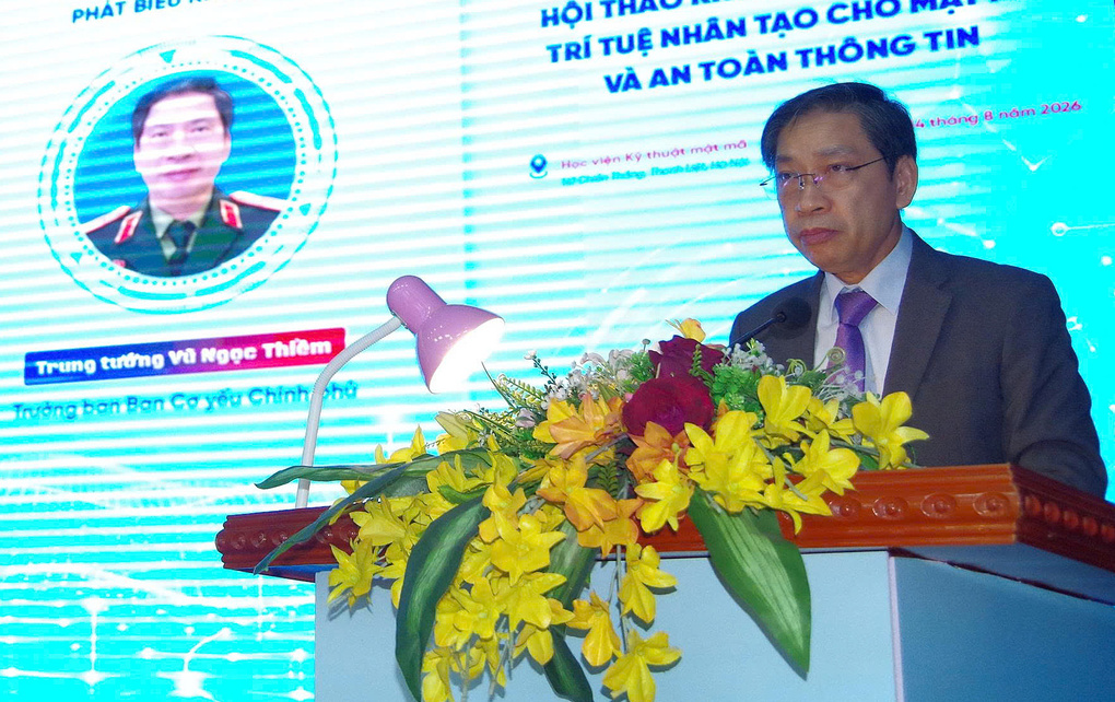 Trung tuong Vu Ngoc Thiem phat bieu ve yeu cau hop tac trong phat trien tri tue nhan tao