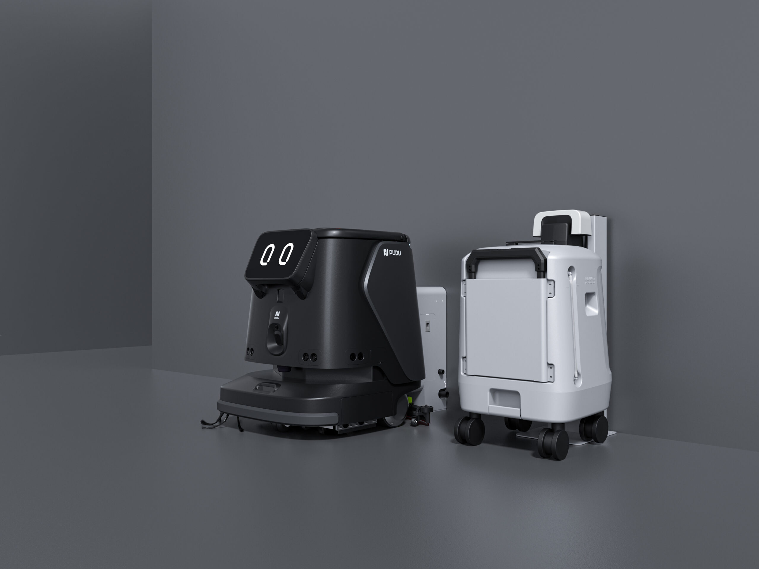Robot vệ sinh PUDU CC1 Pro cùng trạm cấp xả nước tự động