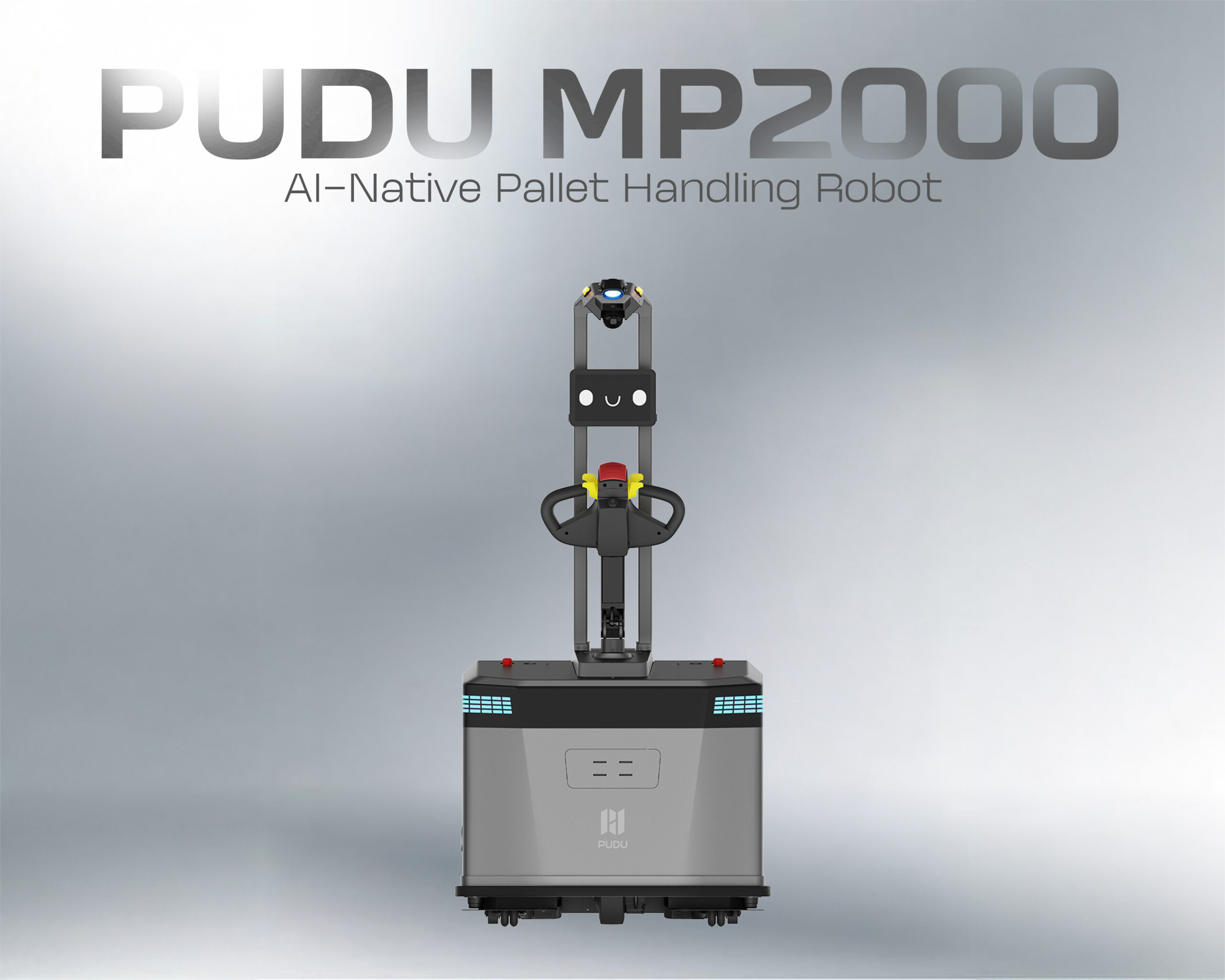 Robot xe nâng tự hành PUDU MP2000 vận chuyển pallet 2 tấn