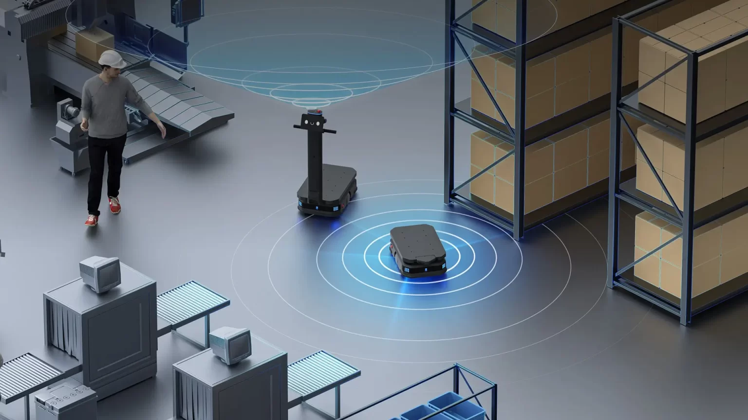 Robot AMR được thiết kế quy trình tự động mà không cần can thiệp thủ công