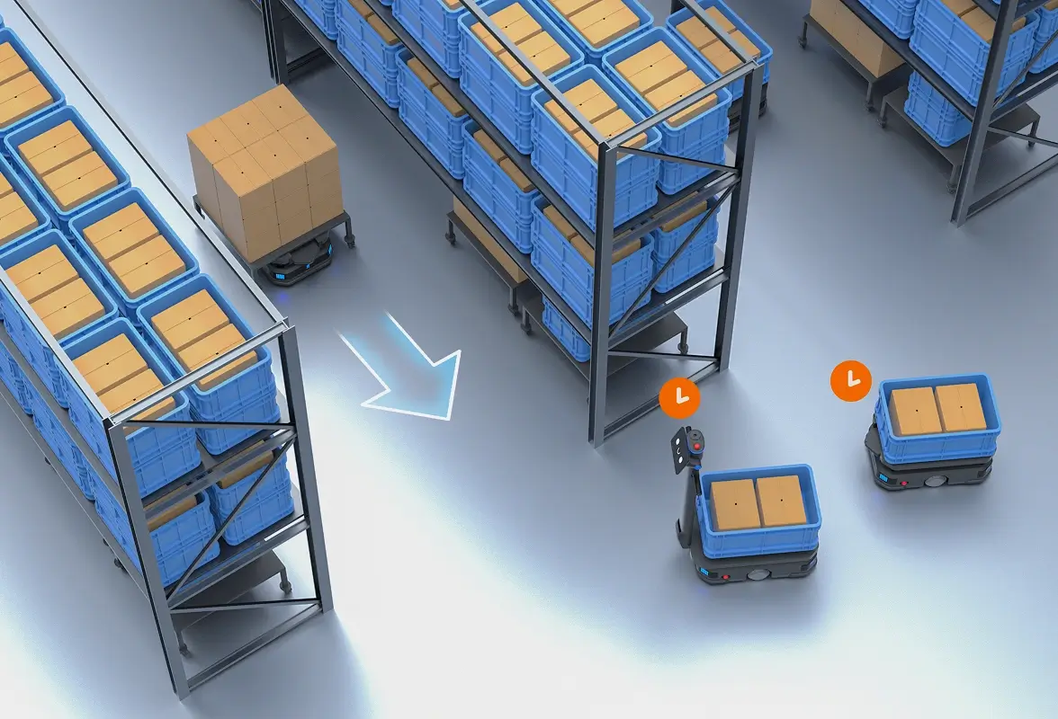 Robot AMR chủ động tính toán lộ trình một cách tối ưu