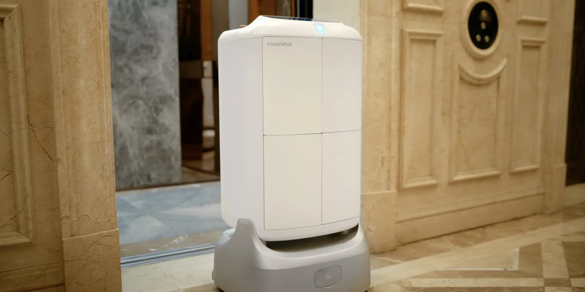 Pudu FlashBot Max định vị chính xác điểm giao hàng