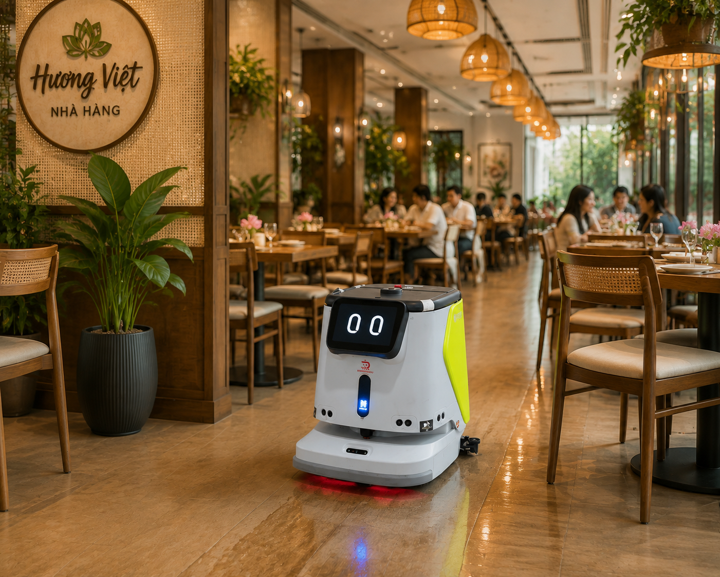 Robot vệ sinh nhà hàng Pudu CC1