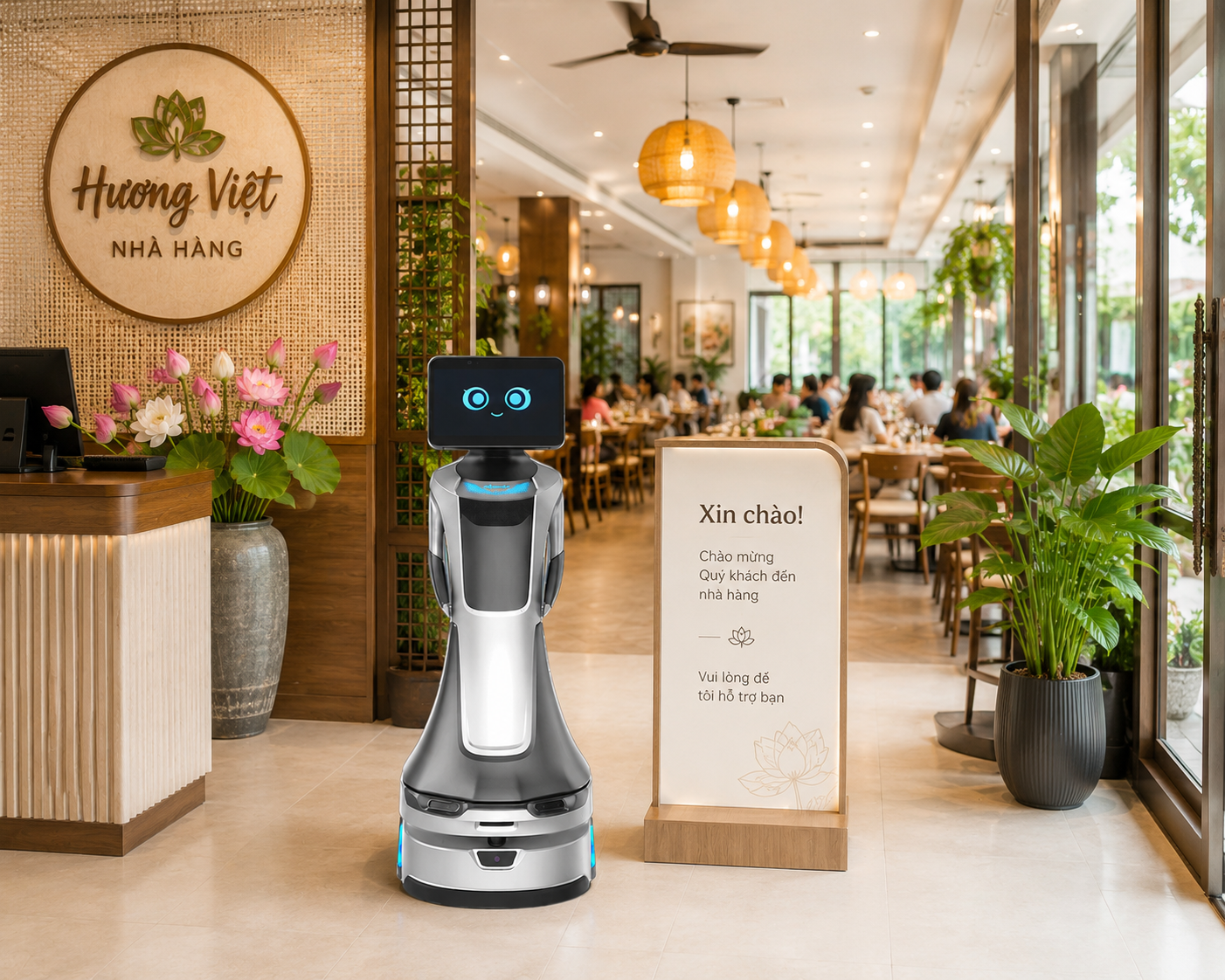 Robot lễ tân GreetingBot Nova