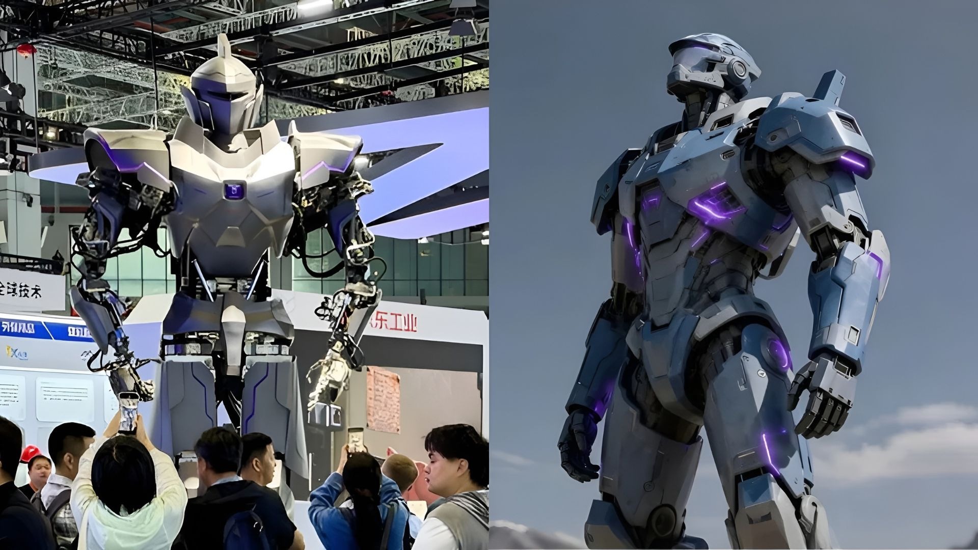 Robot hình người cao 4 mét Neo1 tại hội chợ CIIF 2026 ở Thượng Hải