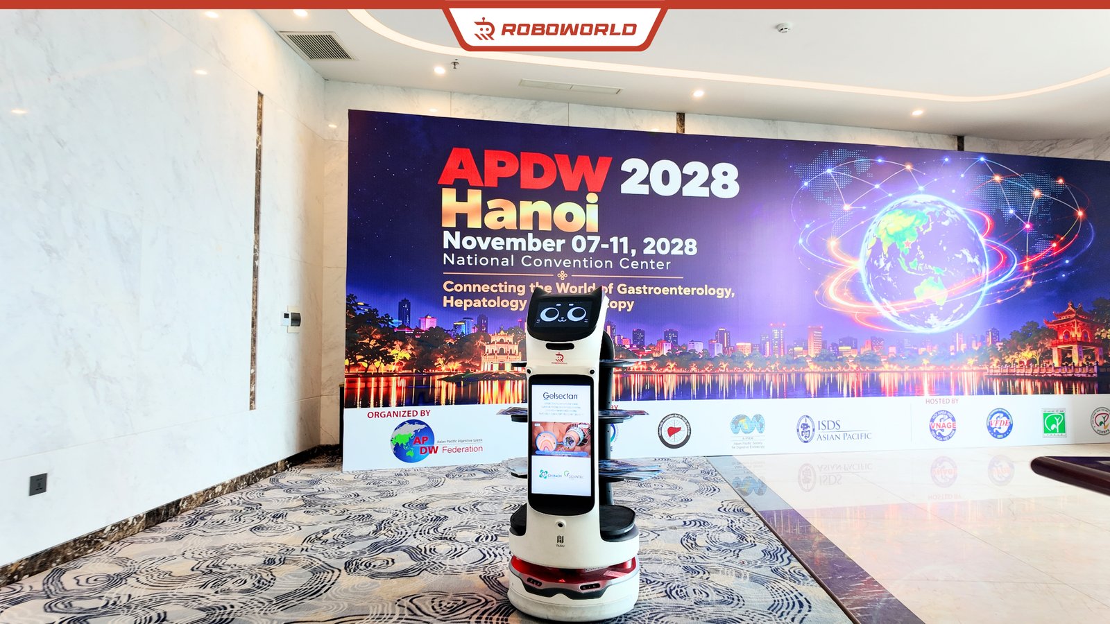 Robot BellaBot Pro của Roboworld tại Hội nghị Khoa học Tiêu hóa toàn quốc lần thứ 32