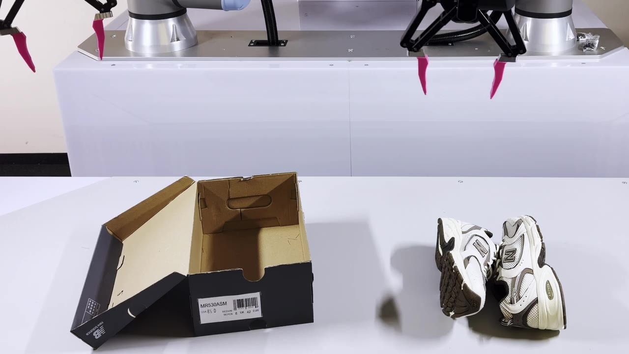 Robot kho hàng tự động phân loại đôi giày và hộp giày hoàn trả